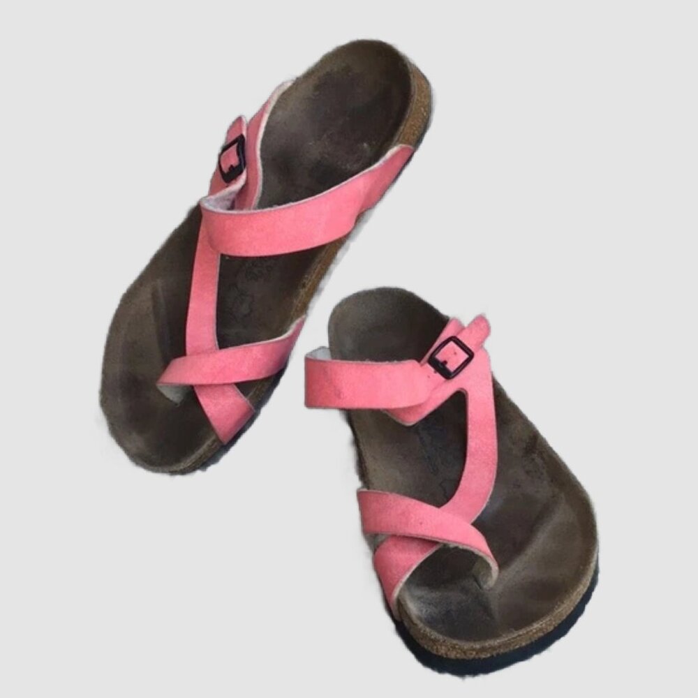 Birkenstock Birki’s Mayari Pink Salmon Sandals size 40 US 9